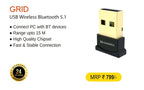 Hammok Grid BT 5.1 Mini Portable USB Bluetooth Wireless Adapter