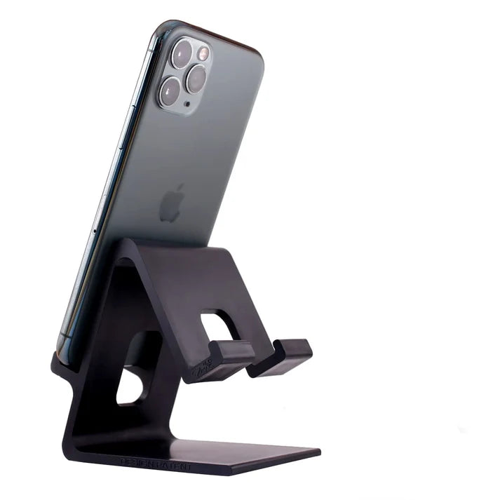 Plastic Mobile Stand Double Side,Desktop Stand Holder Dock for All Smartphones and Tablets of Any Size (Black) (Double Hold)