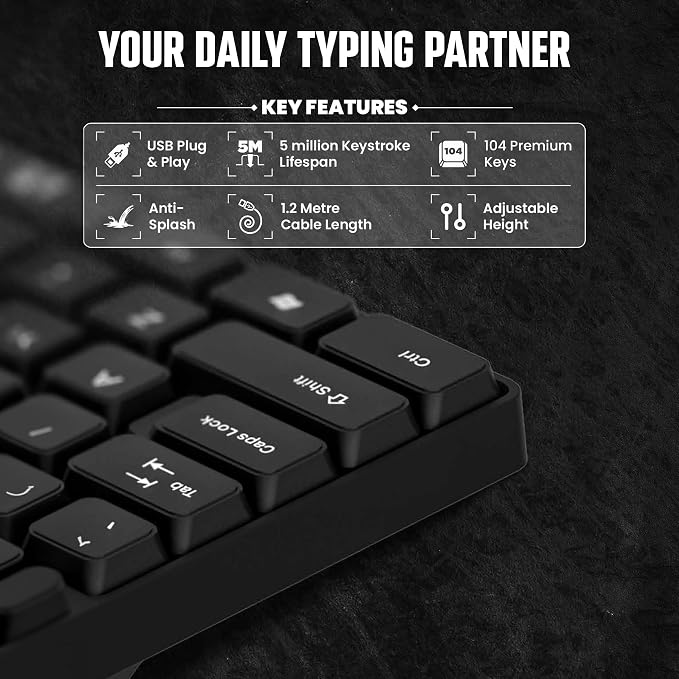 Intex Rise (Corona S) IT-KB333 USB Wired Keyboard (Black)
