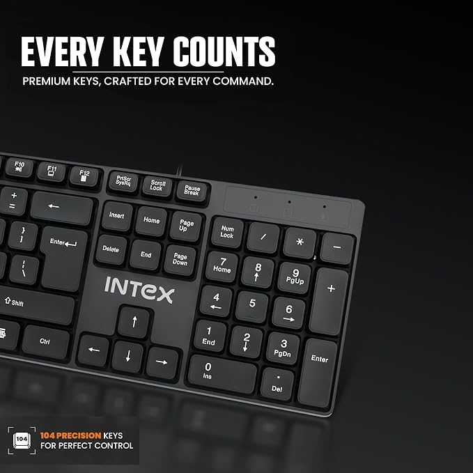 Intex Rise (Corona S) IT-KB333 USB Wired Keyboard (Black)