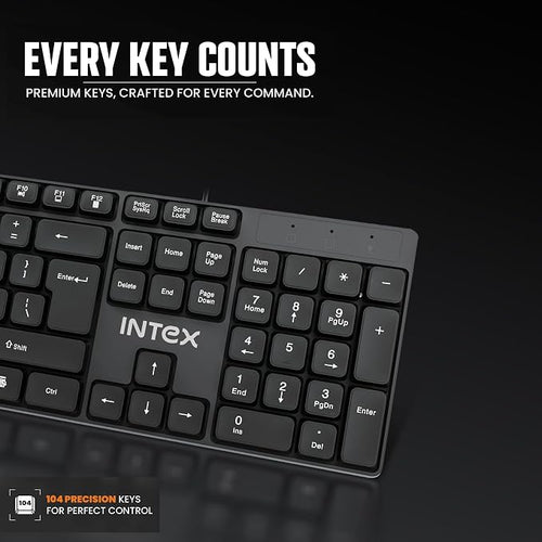 Intex Rise (Corona S) IT-KB333 USB Wired Keyboard (Black)
