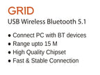 Hammok Grid BT 5.1 Mini Portable USB Bluetooth Wireless Adapter