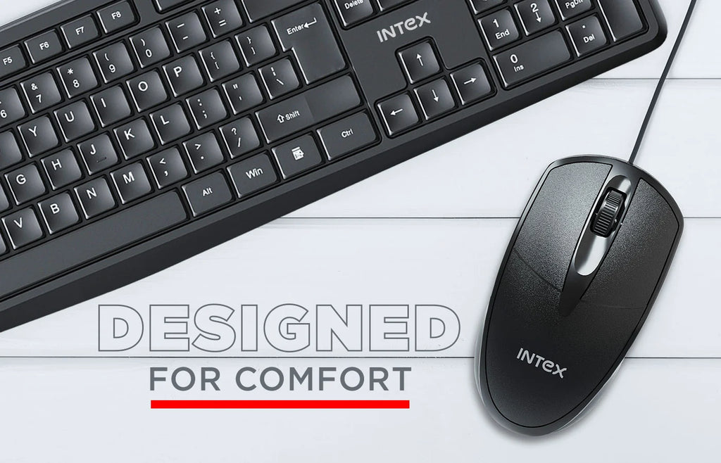 Intex Eco - 6 Plus USB Wired Optical Mouse (Black)